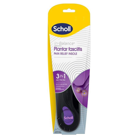 Scholl In Balance Pain Relief Plantar Fasciitis Orthotic Insole Small