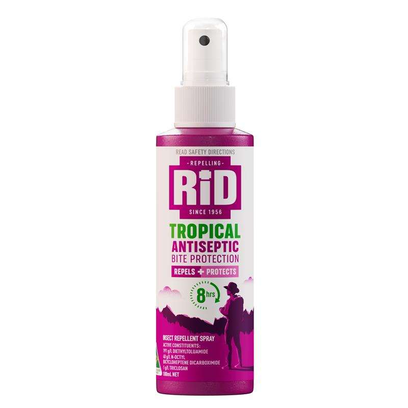 Load image into Gallery viewer, Rid Tropical Strength Antiseptic Insect Repellent Pump Spray 100ml
