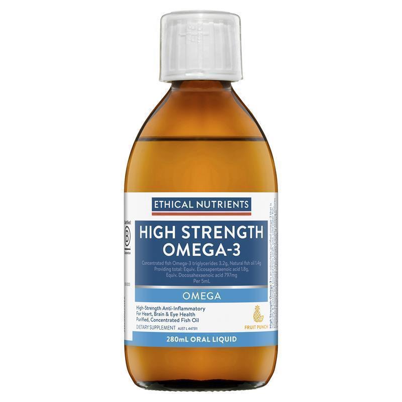 Load image into Gallery viewer, Ethical Nutrients High Strength Omega-3 Fruit Punch 280mL Liquid
