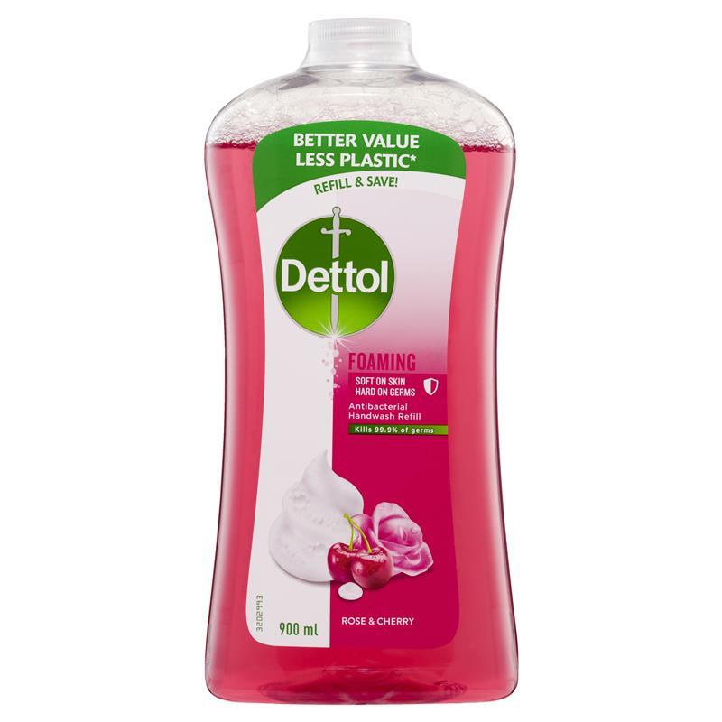 Load image into Gallery viewer, Dettol Foam Antibacterial Hand Wash Refill Rose and Cherry 900 ml
