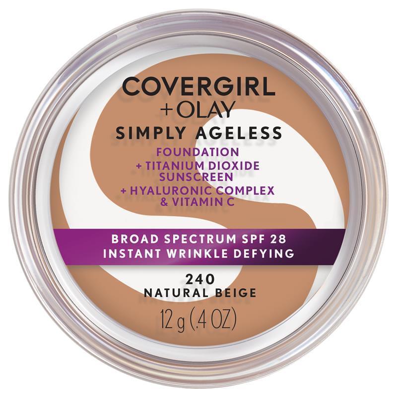 Load image into Gallery viewer, Covergirl Simply Ageless Wrinkle Defy Foundation Natural Beige 240
