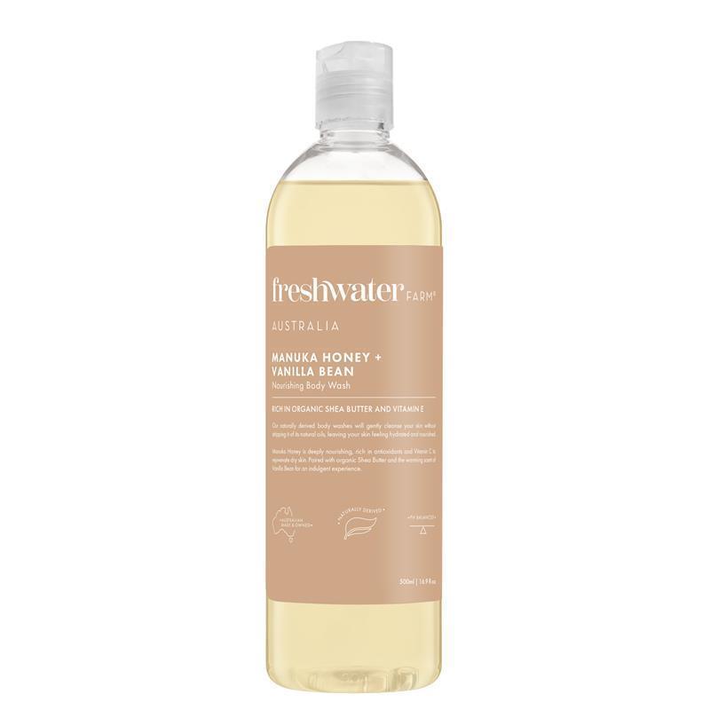 Load image into Gallery viewer, Freshwater Farm Manuka Honey &amp; Vanilla Bean Body Wash 500ml
