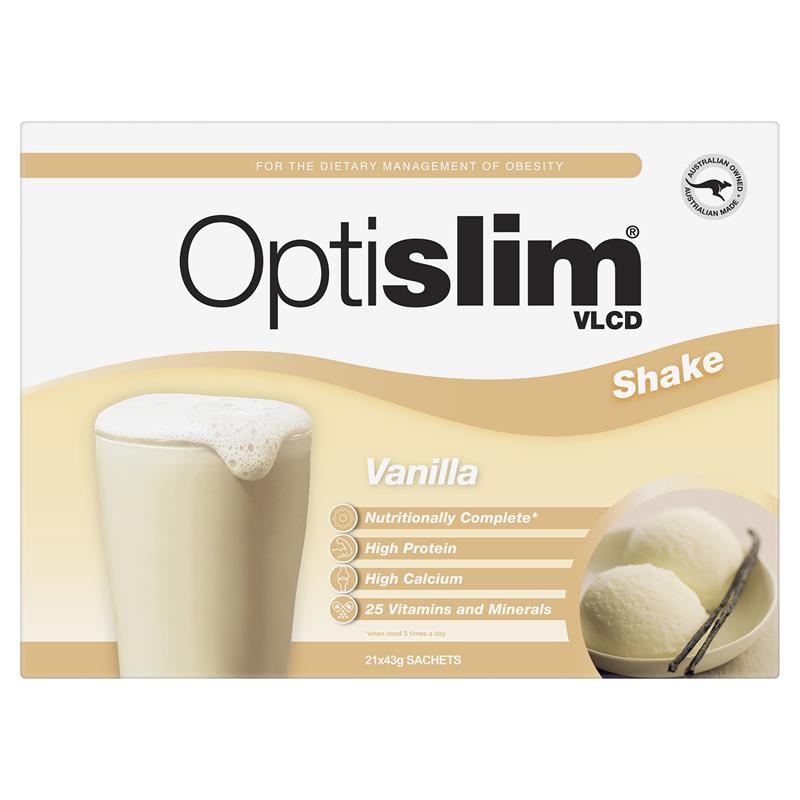 Load image into Gallery viewer, Optislim VLCD Meal Replacement Shake Vanilla 21x43g Sachets
