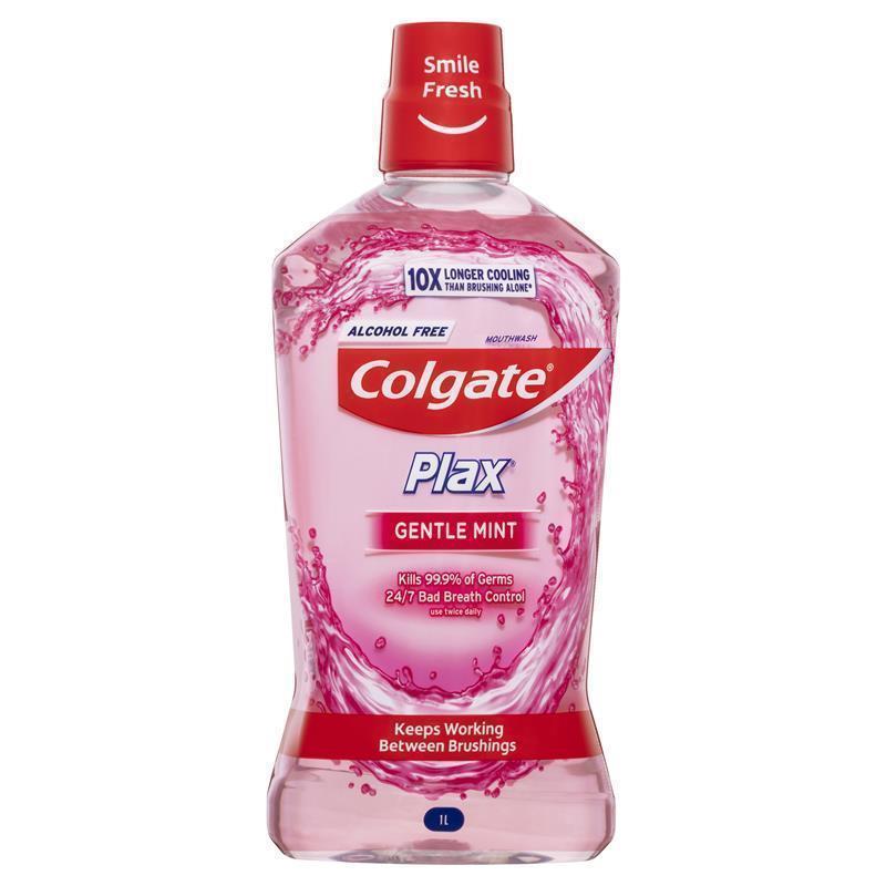 Load image into Gallery viewer, Colgate Plax Alcohol Free Antibacterial Mouthwash Gentle Mint 1L
