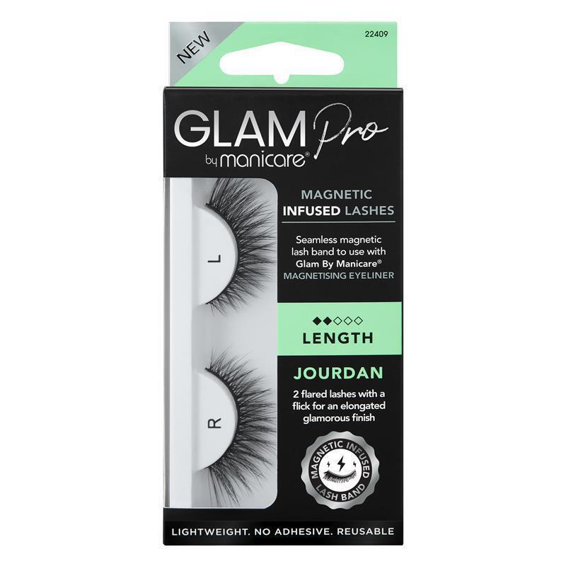 Load image into Gallery viewer, Glam By Manicare Pro Magnetic Infused Jourdan Lashes Length
