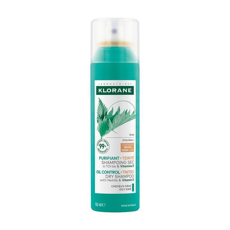 Load image into Gallery viewer, Klorane Dry Shampoo With Nettle &amp; Vitamin E Dark Hair 150ml
