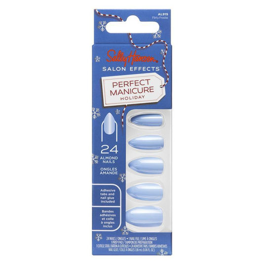 Sally Hansen Salon Effects Perfect Manicure 24 Press On Nails Once Upon A Holiday Collection Flirty Frostie