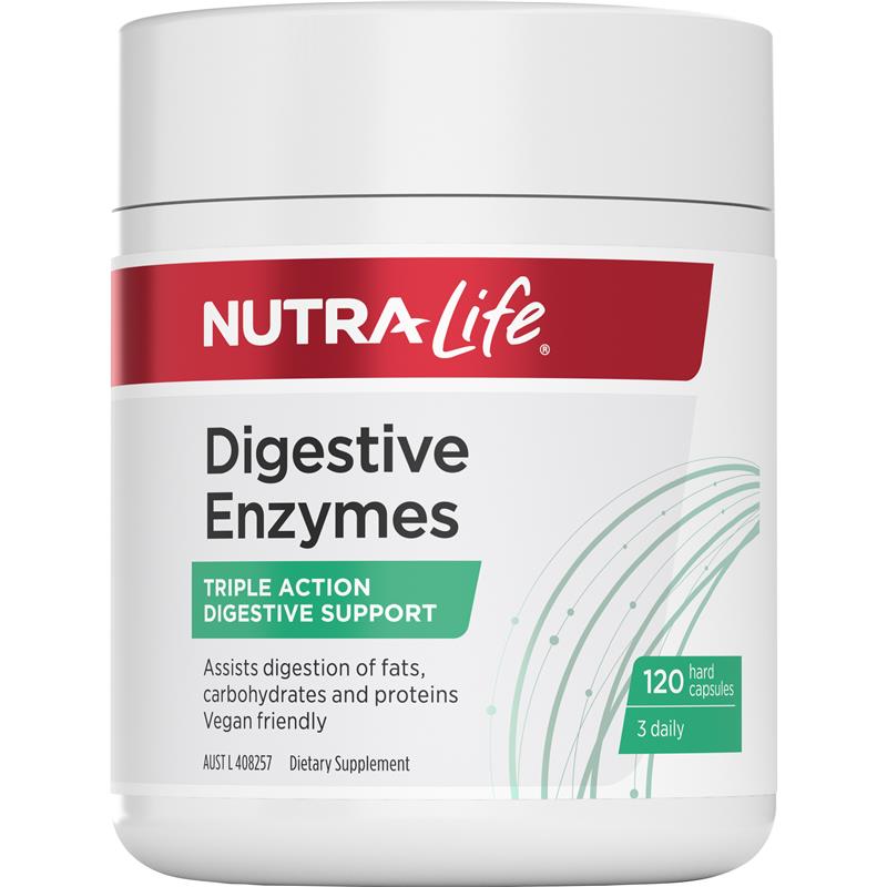 Load image into Gallery viewer, Nutra-Life Digestive Enzymes 120 Capsules
