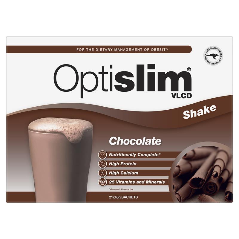 Load image into Gallery viewer, Optislim VLCD Meal Replacement Shake Chocolate 21x43g Sachets
