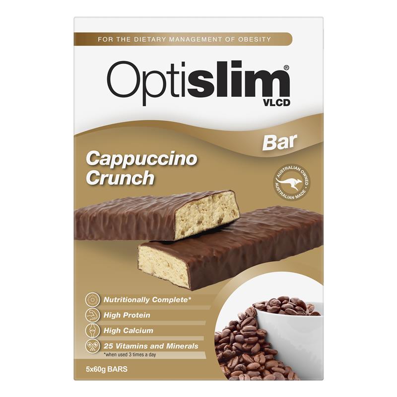 Load image into Gallery viewer, Optislim VLCD Bar Cappuccino Crunch 5 Pack
