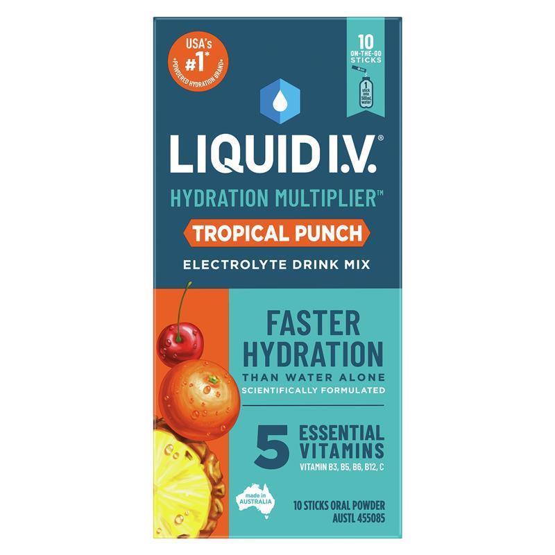 Load image into Gallery viewer, Liquid IV Hydration Tropical Punch 10 Sachets

