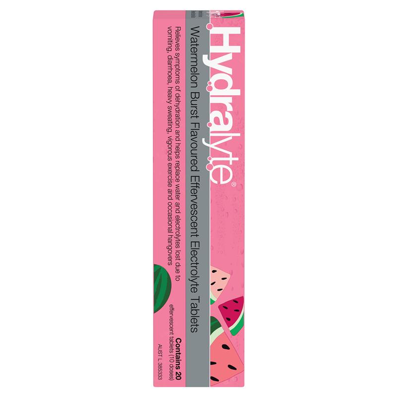 Load image into Gallery viewer, Hydralyte Electrolyte Effervescent Watermelon Burst Flavoured 20 Tablets
