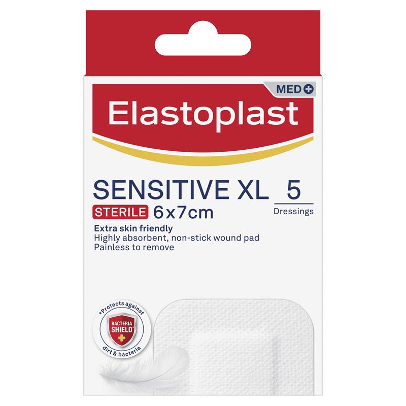 Load image into Gallery viewer, Elastoplast Sensitive Dressing XL 6x7cm 5 Dressings
