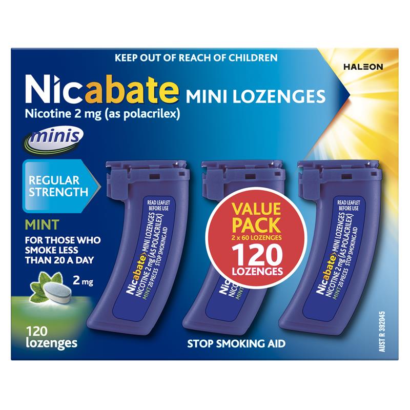 Load image into Gallery viewer, Nicabate Minis 2mg 120 Lozenges Exclusive Size
