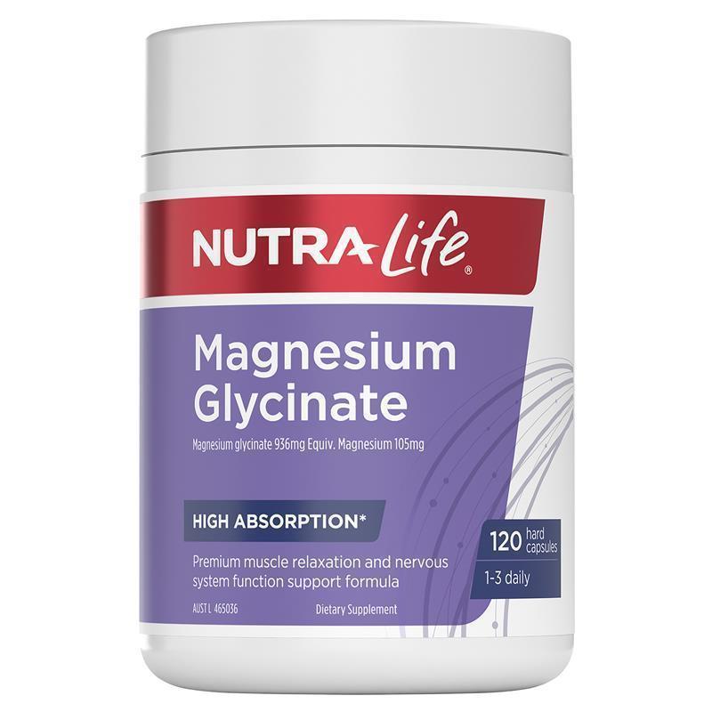 Load image into Gallery viewer, Nutra-Life Magnesium Glycinate 120 Capsules
