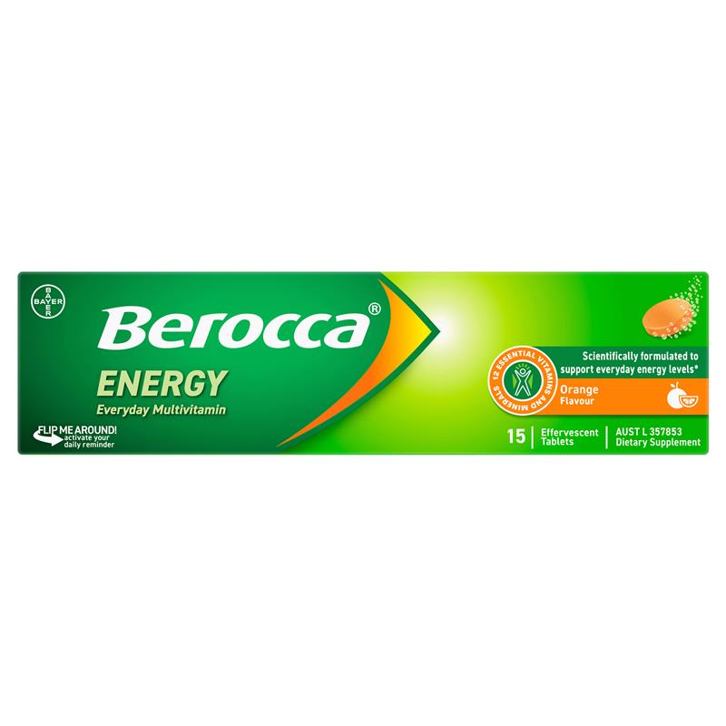 Load image into Gallery viewer, Berocca Energy Orange 15 Effervescent Tablets
