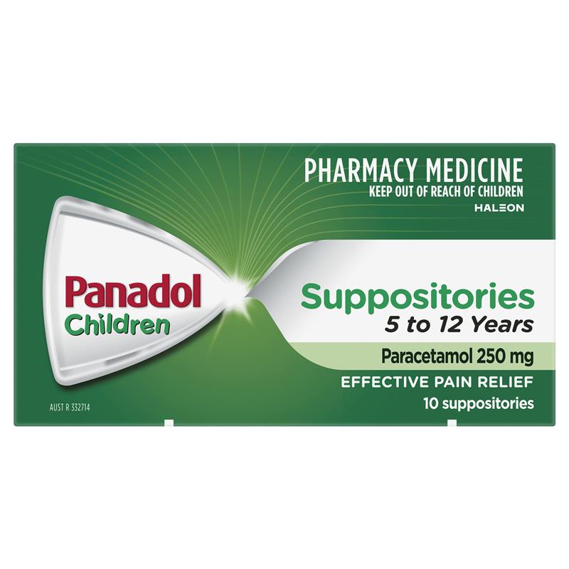 Load image into Gallery viewer, Panadol 250mg 5-12 Years 10 Suppositories
