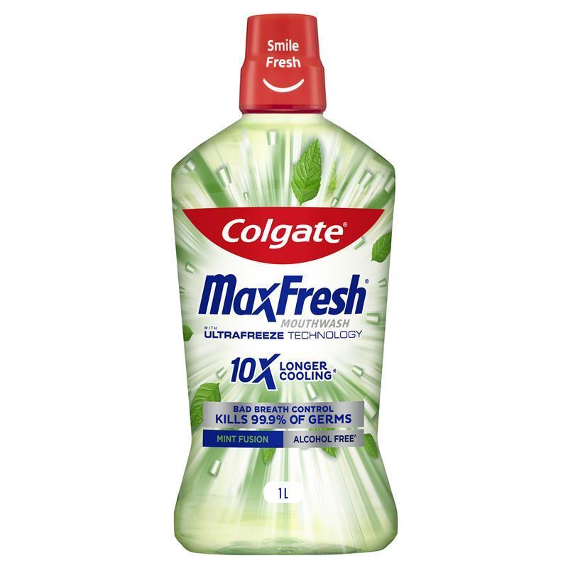 Load image into Gallery viewer, Colgate Mouthwash Max Fresh Mint Fusion 1L
