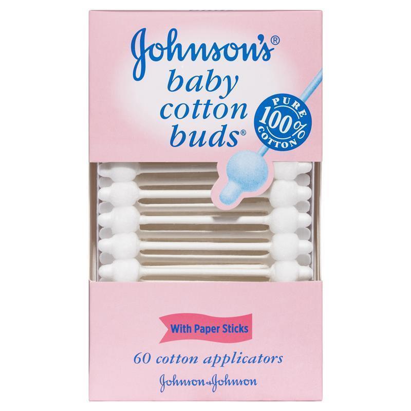 Load image into Gallery viewer, Johnson's Baby Cotton Applicator Buds 60 Pack
