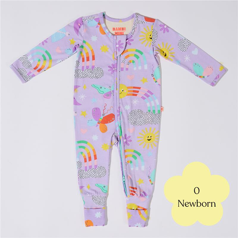 Load image into Gallery viewer, Bambi Mini Co. Wrigglesuit 0 Newborn Pastel Lilac
