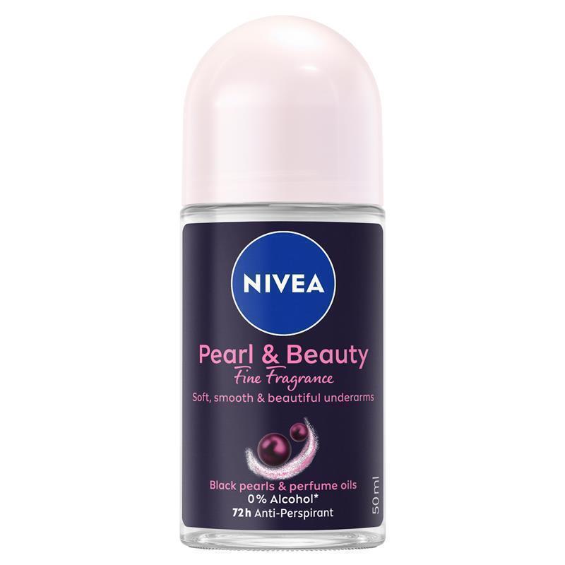 Load image into Gallery viewer, NIVEA Pearl And Beauty Fine Fragrance Black Pearls Roll On Deodorant 72H Protection 50ml
