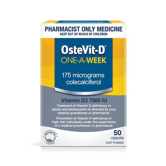 OsteVit-D Vitamin D3 7000iu 1 A Week 50 Capsules - Colecalciferol (S3)