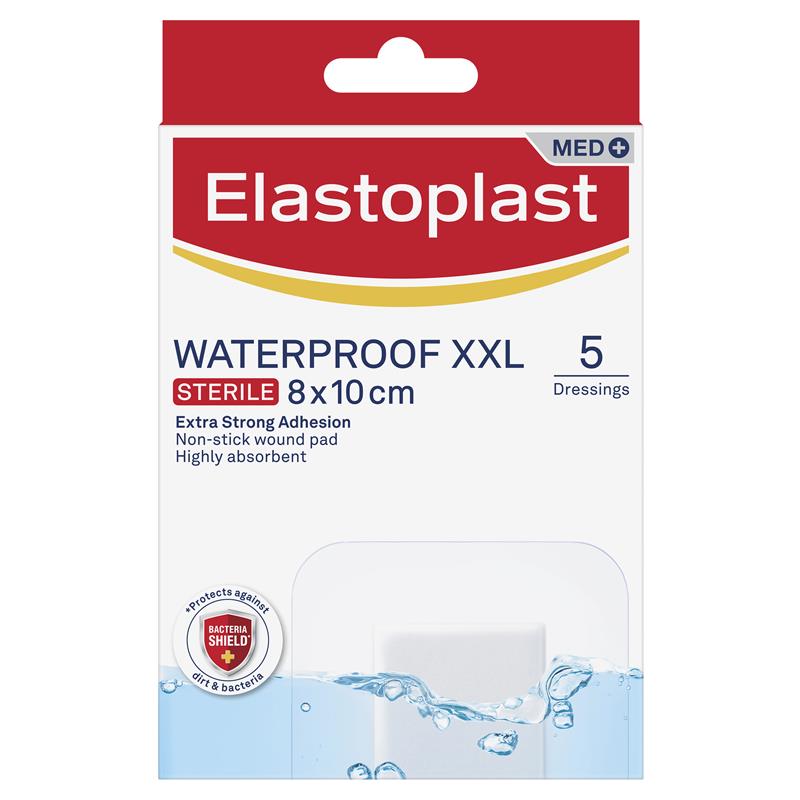 Load image into Gallery viewer, Elastoplast Waterproof Dressing XXL 8cm x 10cm 5 Pack
