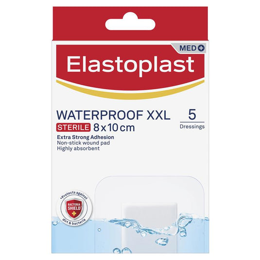 Elastoplast Waterproof Dressing XXL 8cm x 10cm 5 Pack