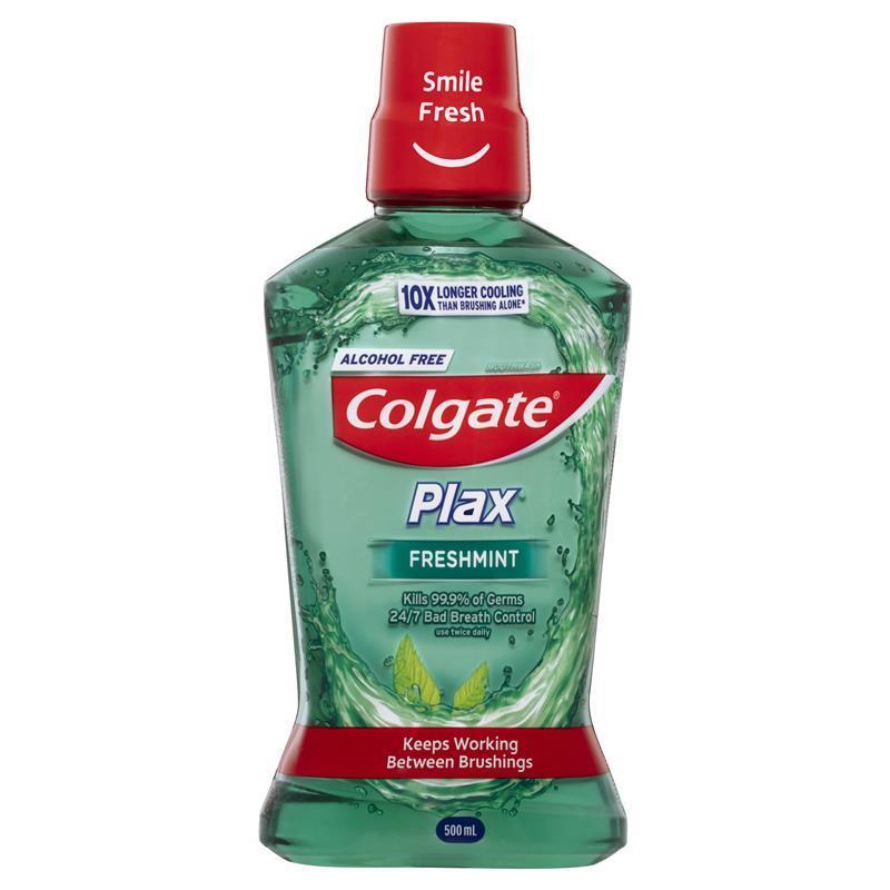 Load image into Gallery viewer, Colgate Plax Alcohol free Antibacterial Freshmint Mouthwash 500mL
