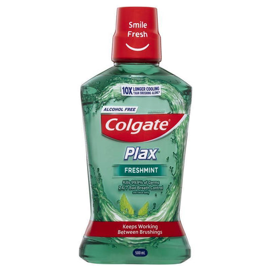 Colgate Plax Alcohol free Antibacterial Freshmint Mouthwash 500mL