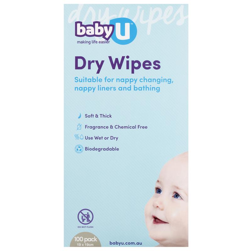 Load image into Gallery viewer, Baby U Dry Wipes 100 Pack
