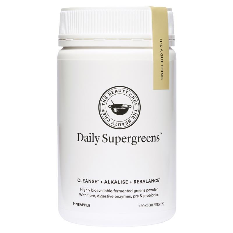 Load image into Gallery viewer, The Beauty Chef Daily Supergreens Pineapple Fermented Greens Powder 150g
