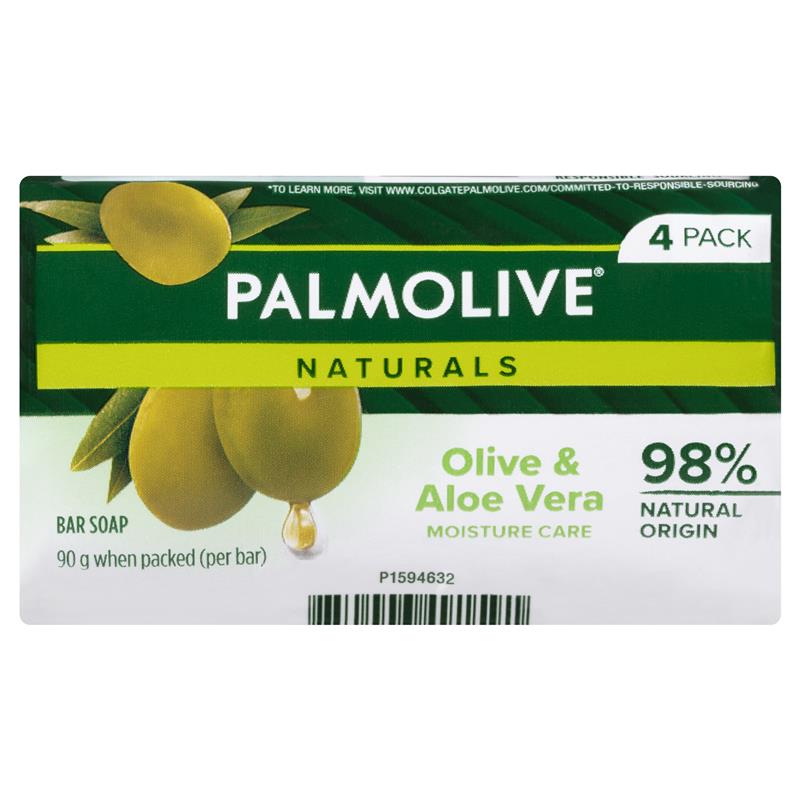 Load image into Gallery viewer, Palmolive Soap Bar Olive &amp; Aloe Vera 90g 4 Pack
