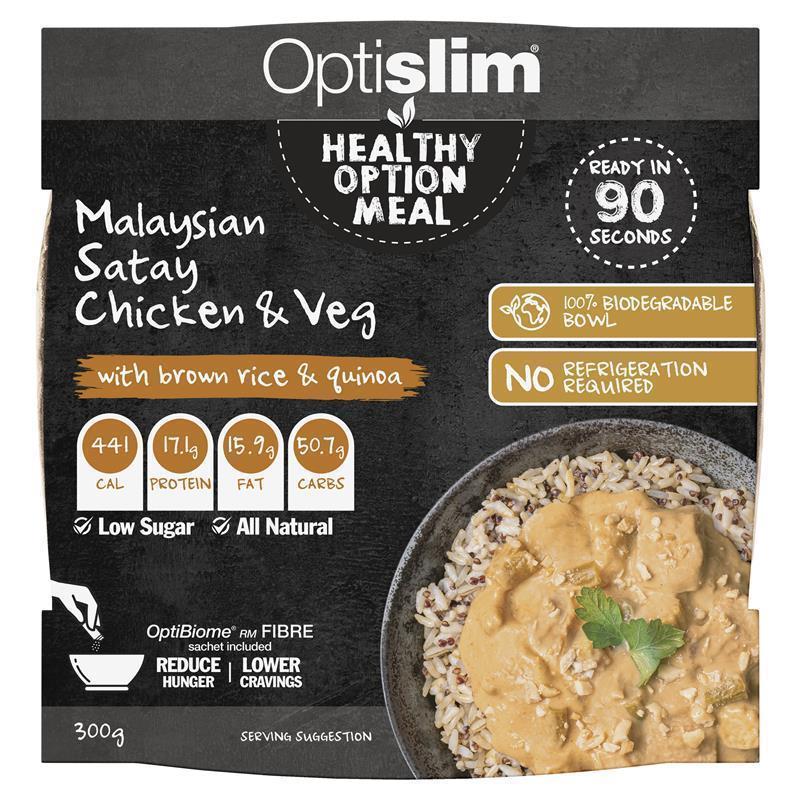 Load image into Gallery viewer, Optislim Healthy Option Meal Malaysian Satay Chicken &amp; Vegetables 300g
