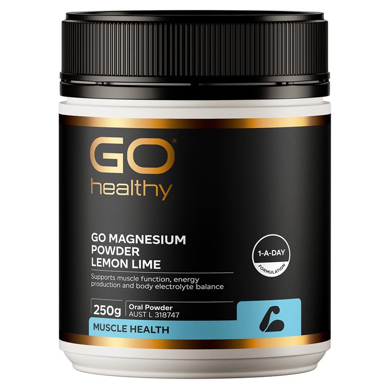 Load image into Gallery viewer, GO Healthy Magnesium Powder Lemon Lime 250g
