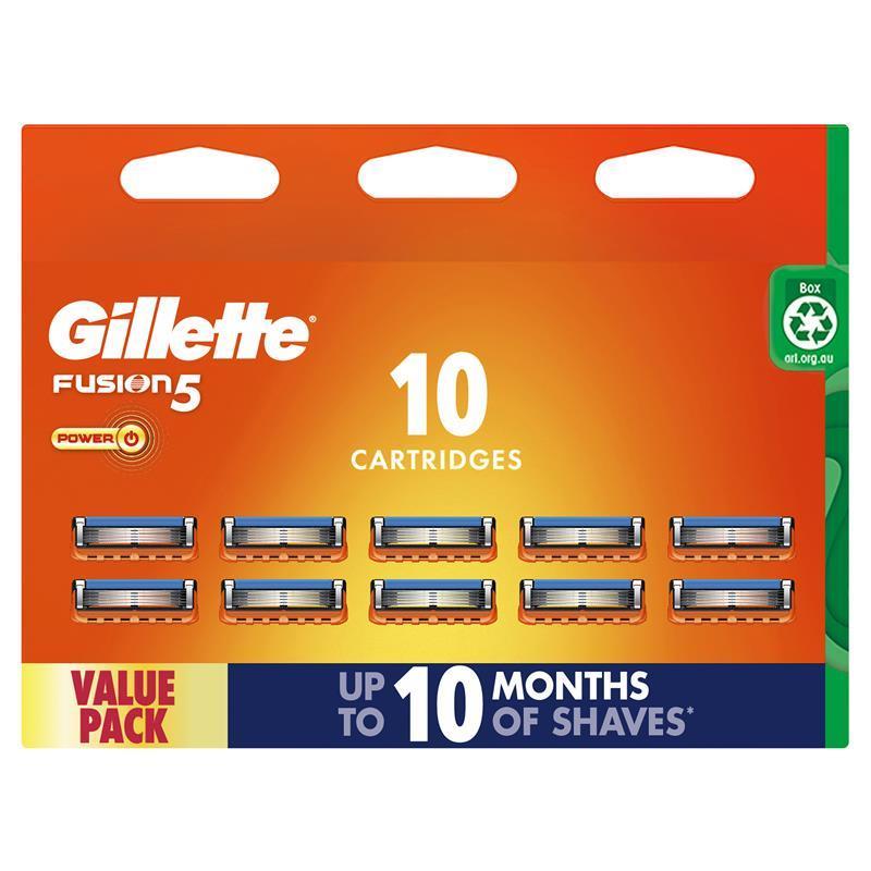 Load image into Gallery viewer, Gillette Fusion Power Razor Blades 10 Pack
