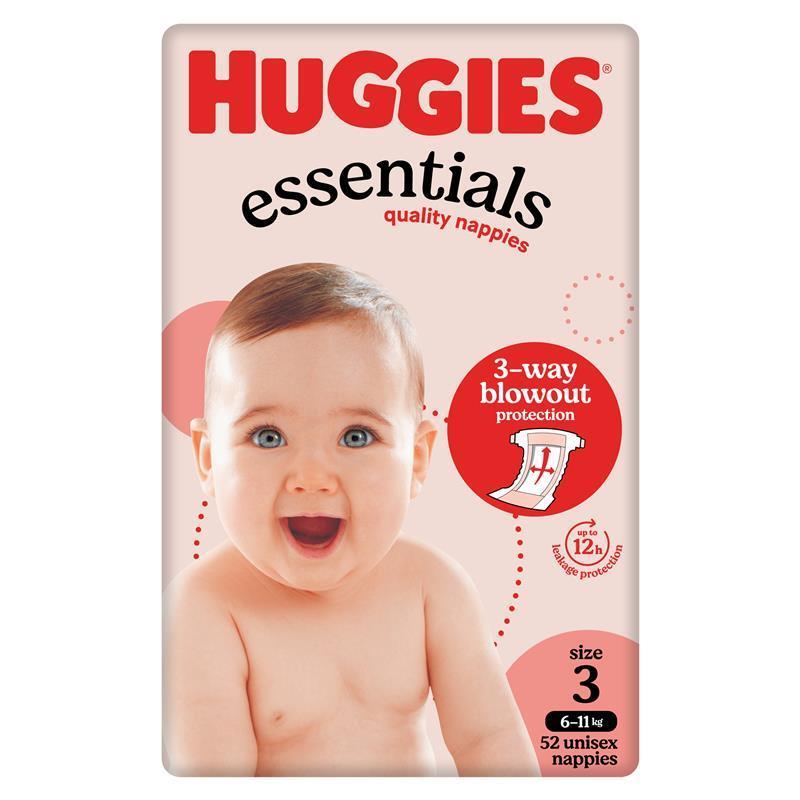 Load image into Gallery viewer, Huggies Essentials Size 3 6-11kg 52 Nappies
