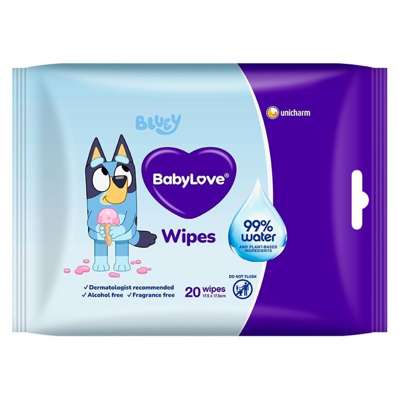 Load image into Gallery viewer, Babylove Water Wipes Travel Pack 20 Pack
