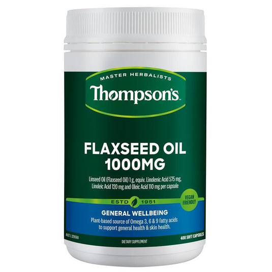 Thompson's Flaxseed Oil 1000mg 400 Vegi-Caps