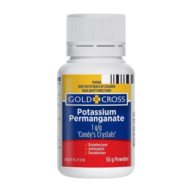 Load image into Gallery viewer, Gold Cross Potassium Permanganate 50g
