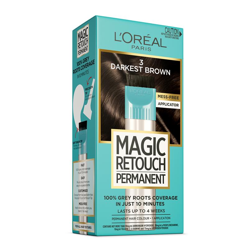 Load image into Gallery viewer, L'Oreal Paris Magic Retouch Permanent 3 Darkest Brown
