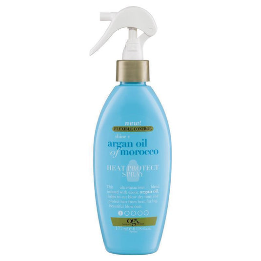 Ogx Flexible Control Shine + Hydrate Argan Oil of Morocco Heat Protect Spray For Damaged & Heat Styled Hair 177mL