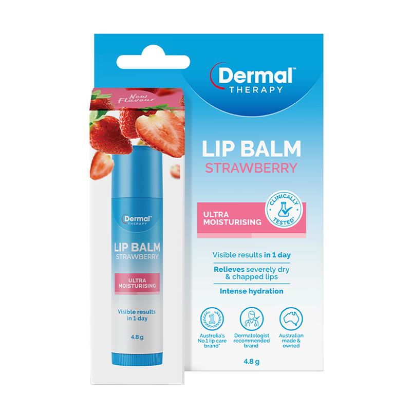 Load image into Gallery viewer, Dermal Therapy Lip Balm Stick Strawberry 4.8g
