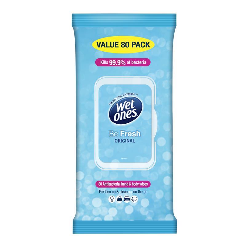 Load image into Gallery viewer, Wet Ones Be Fresh Antibacterial Wipes 80 Pack
