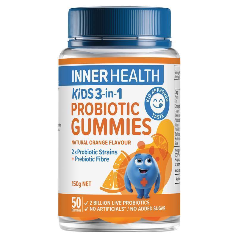 Load image into Gallery viewer, Inner Health Kids 3 in 1 Probiotic Gummies 50 Pack
