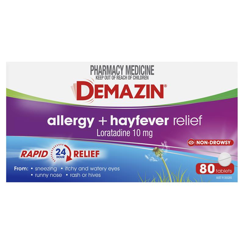 Load image into Gallery viewer, Demazin Allergy + Hayfever Relief Non-Drowsy 80 Tablets
