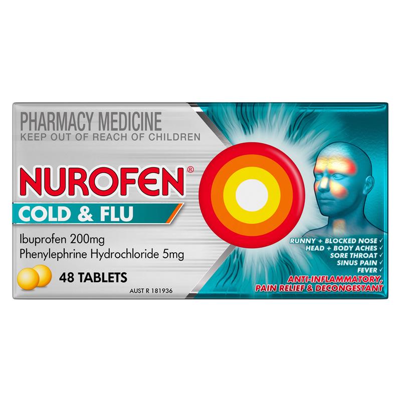 Load image into Gallery viewer, Nurofen Cold and Flu PE 48 Tablet

