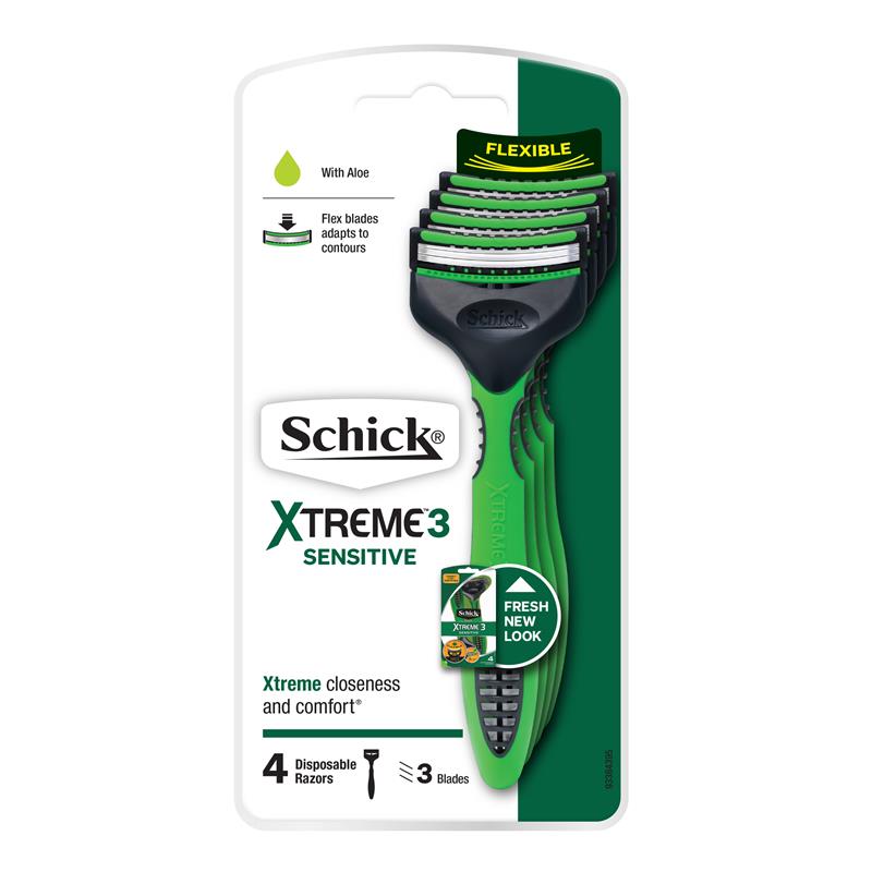 Load image into Gallery viewer, Schick Xtreme 3 Sensitive Mens Disposable Razors 4pk
