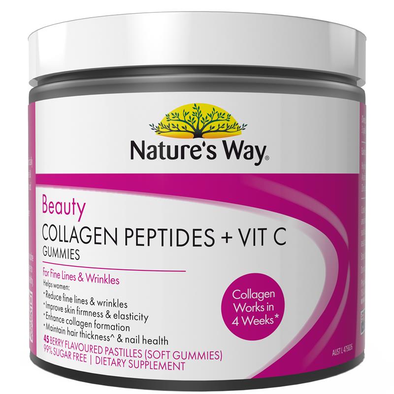 Load image into Gallery viewer, Nature's Way Beauty Collagen Peptides + Vit C 45 Gummies
