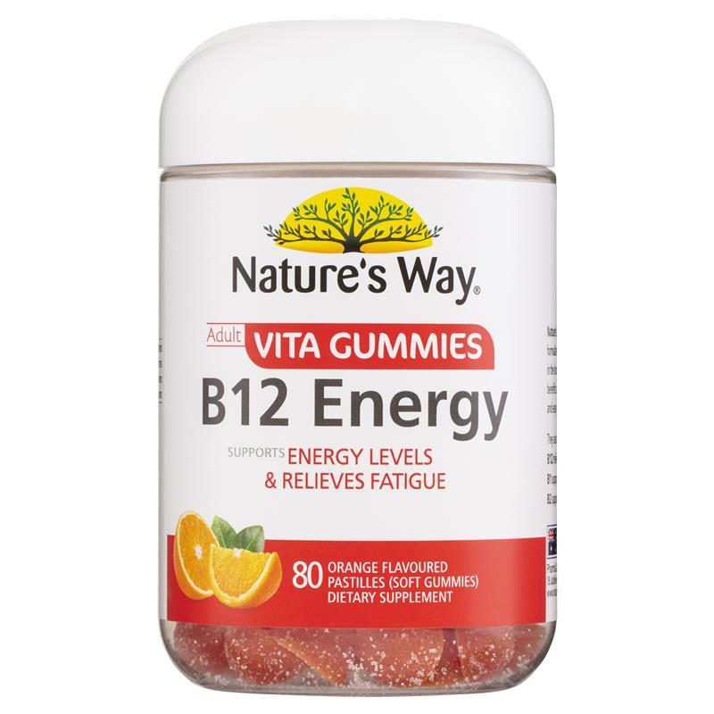 Load image into Gallery viewer, Nature's Way Adult Vita Gummies B12 Energy 80 Gummies
